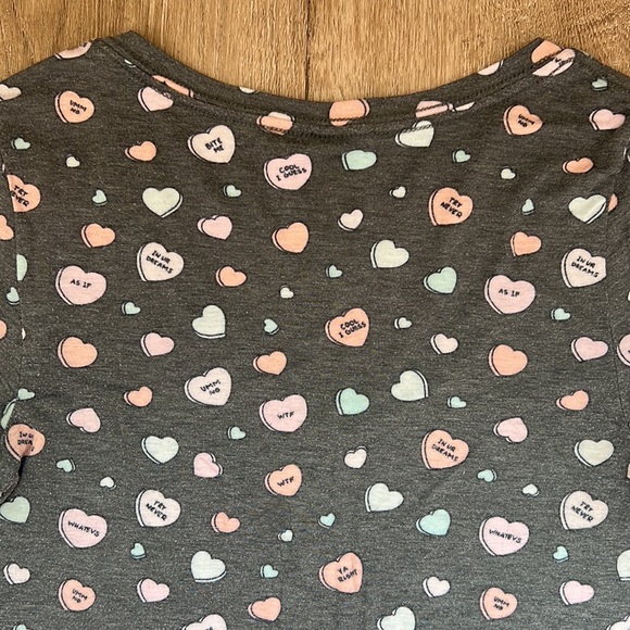 Nollie Junior’s Short Sleeve Sassy Candy Hearts T-shirt Size Extra Small - Picture 9 of 16